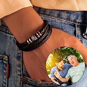 To My Son/To My Grandson "Love You Forever" | Braided Leather Bracelet